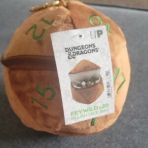 Feywild D20 Plush Dice Bag - Brown